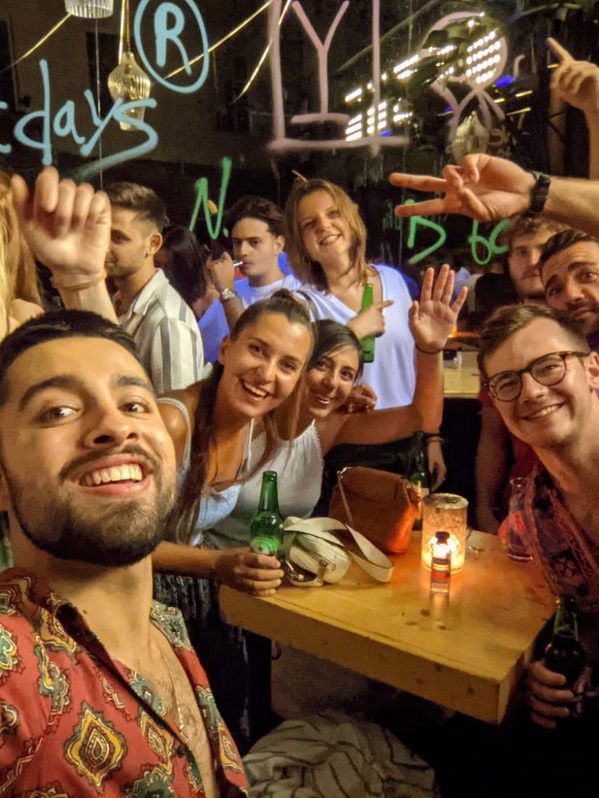 nights out with stay travellers and stay staff exploring rhodes nightlife