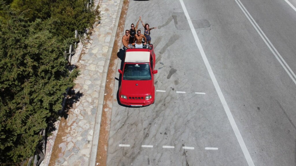 stay guests carpooling in rhodes going for road trips around rhodes island, greece