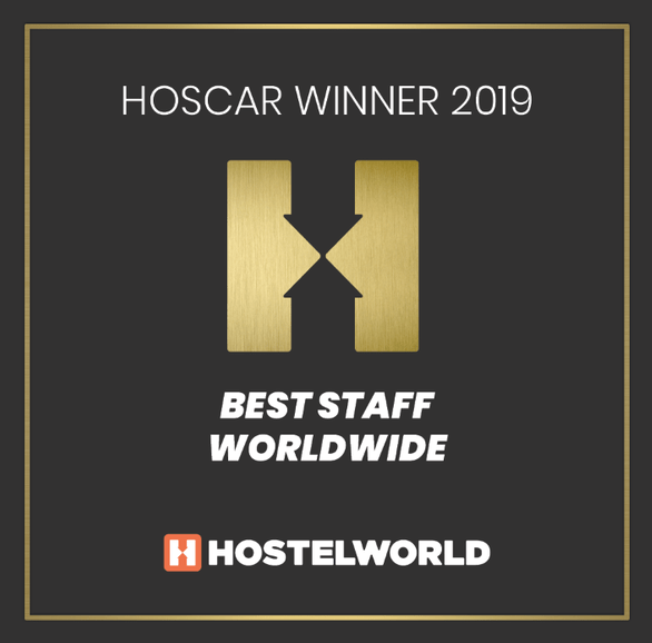 Awards best staff worldwide award from hostelworld at stay hostel rhodes